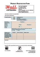 Hall Food Product Registration Form